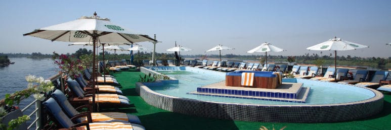 Swimming Pool in a Luxury Nile Cruise