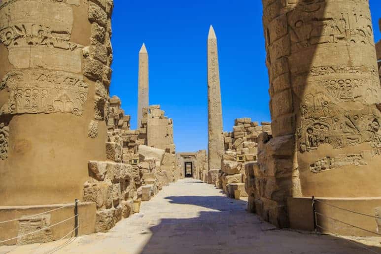 Ancient Egyptian Pharaohs used to build Obelisks in the temples such as Karnak and Luxor temples? These huge structures were cut from one huge piece of incredibly heavy stone to guide the people to the place of the God. The Obelisks were brought from the granite quarries in Aswan (140 miles south of Luxor).