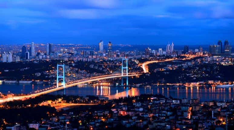 Bosphorus Bridge in Istanbul, Tureky
