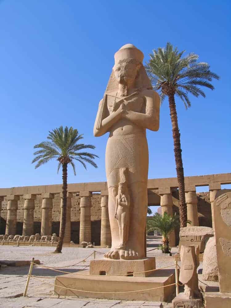 King Ramses II in Karnak Temple