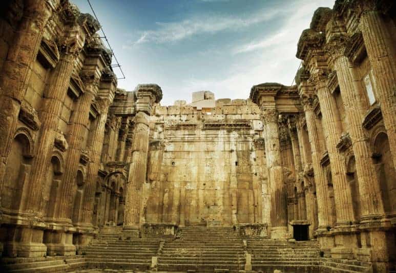 Old Roman Temple In Baalbek, Lebanon