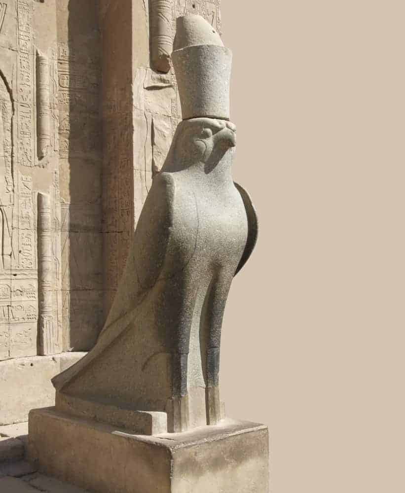 statue around Edfu Temple of Horus