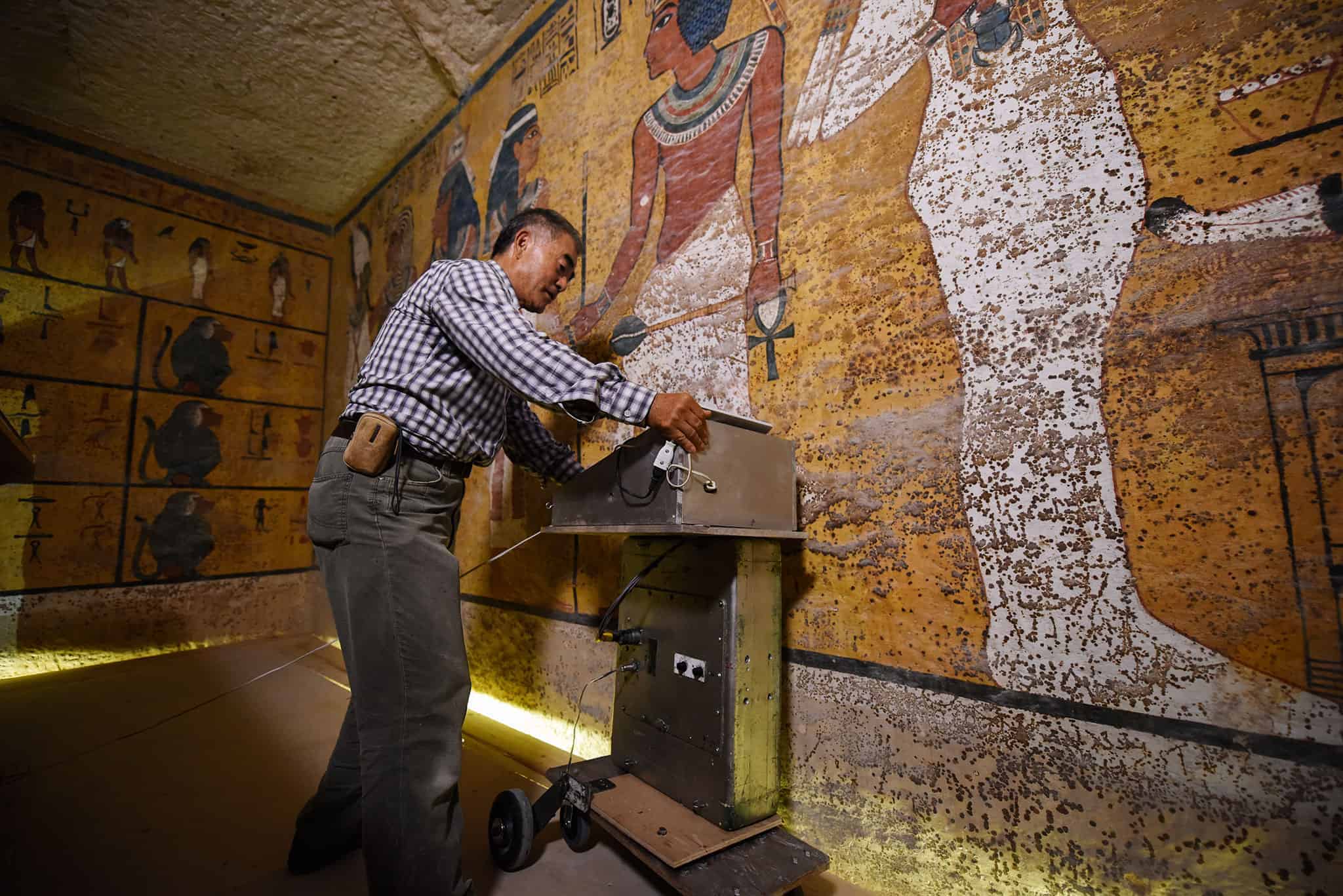 Scans looking for Queen Nefertiti inside King Tut's tomb
