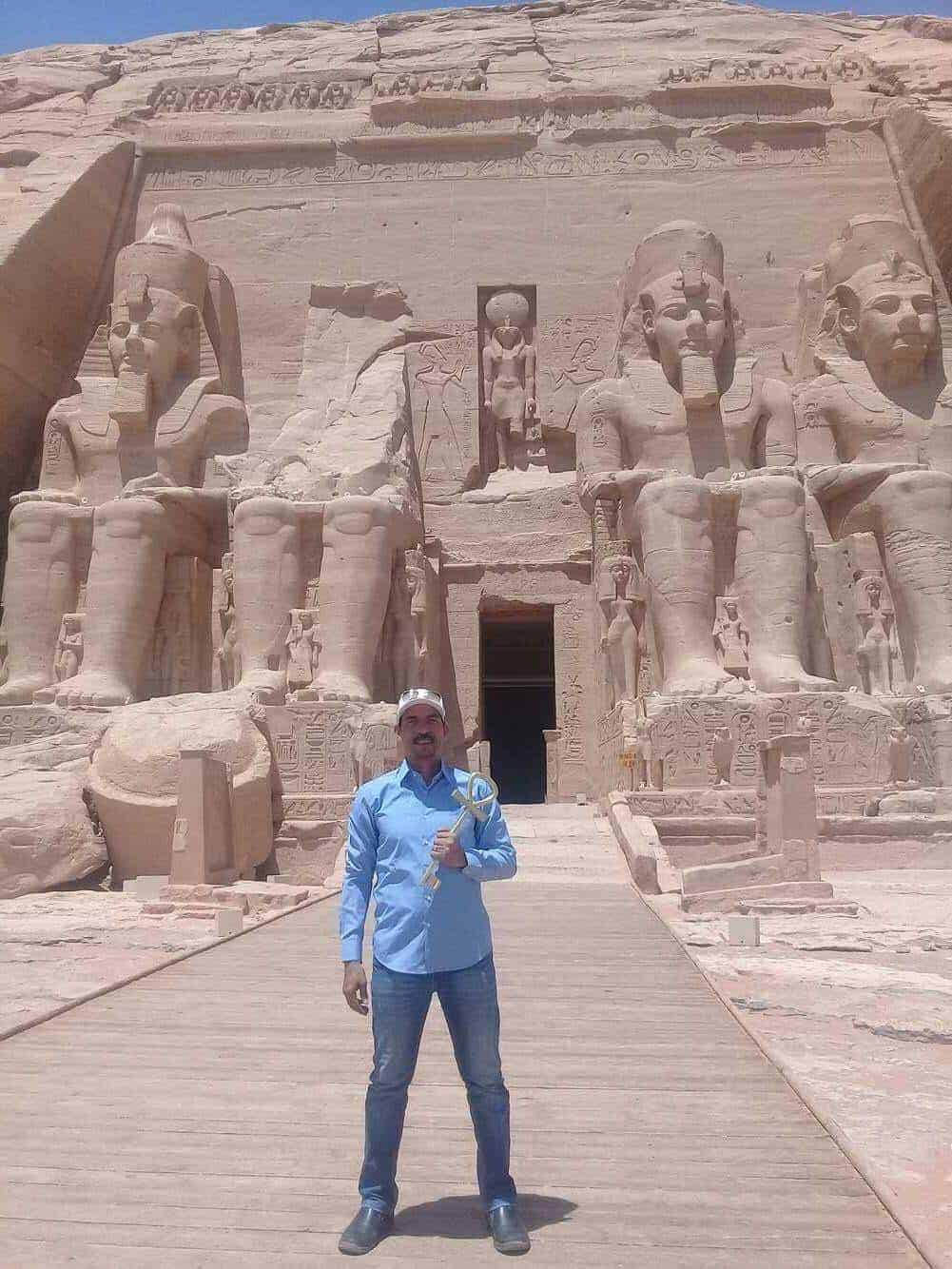 Our Guide Sam in Abu Simbel Temple