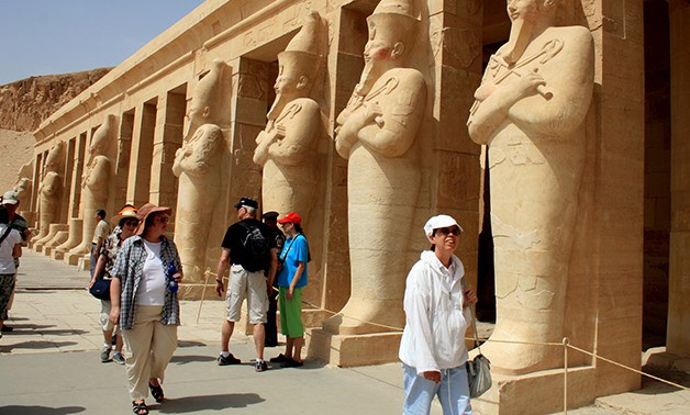 Travelers in Queen Hatshepsut Temple