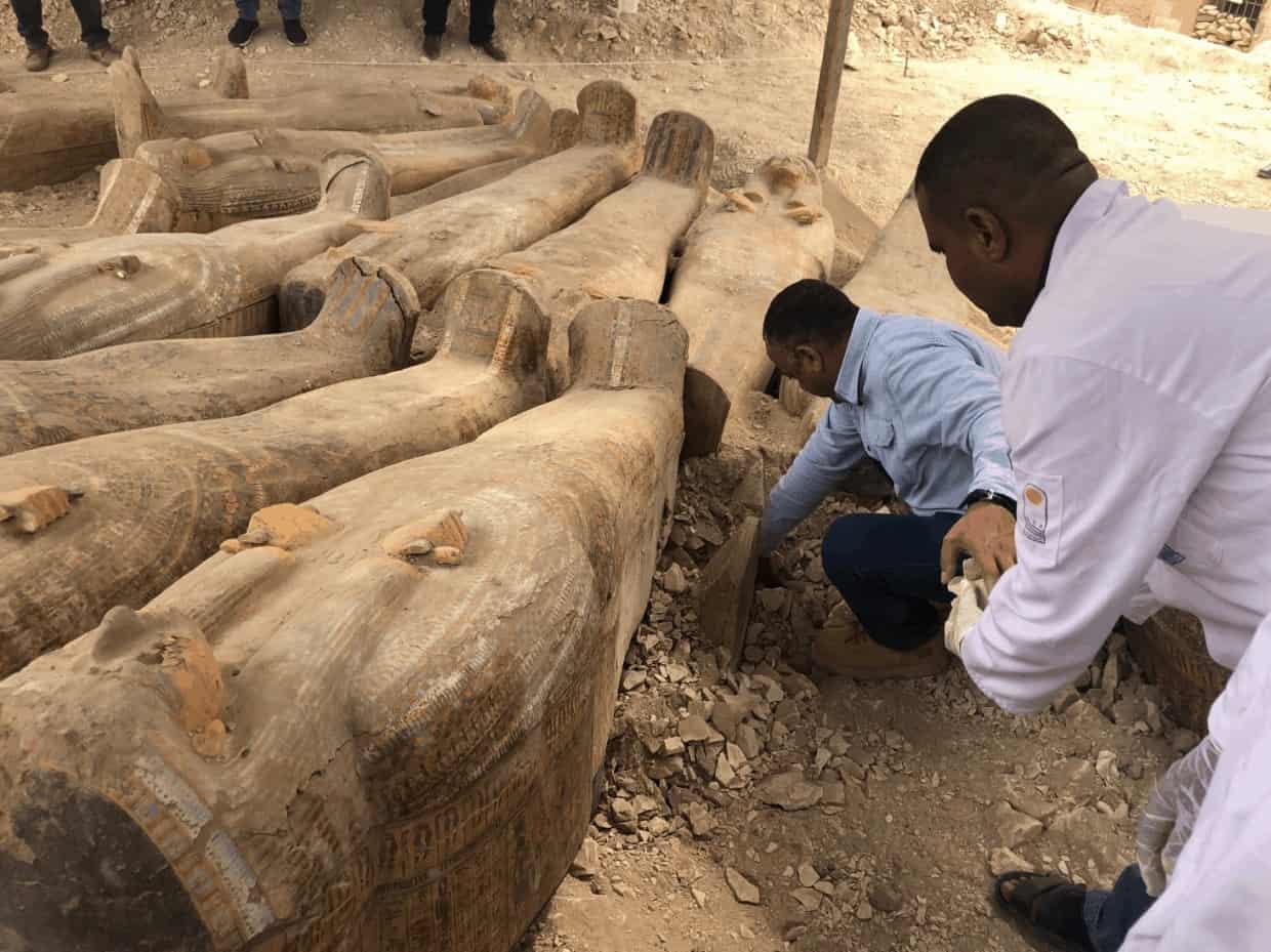 They found about 20 wooden coffins - Photo Credit: News Yahoo