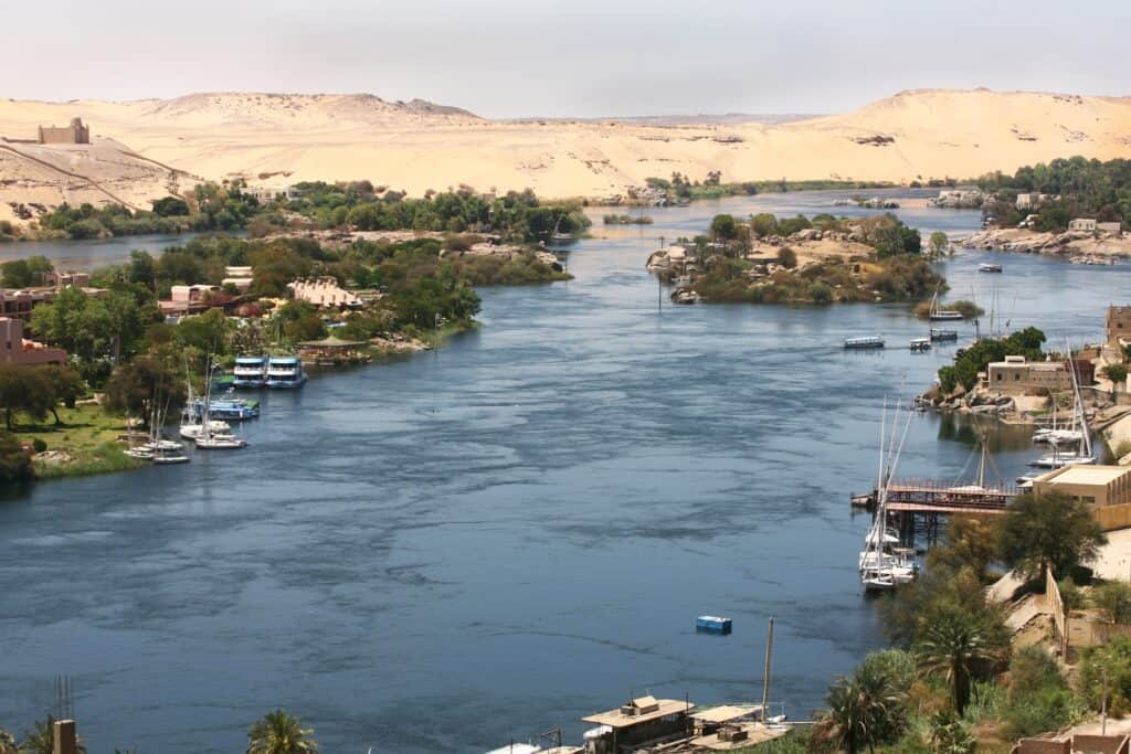 The River Nile in Aswan, Egypt